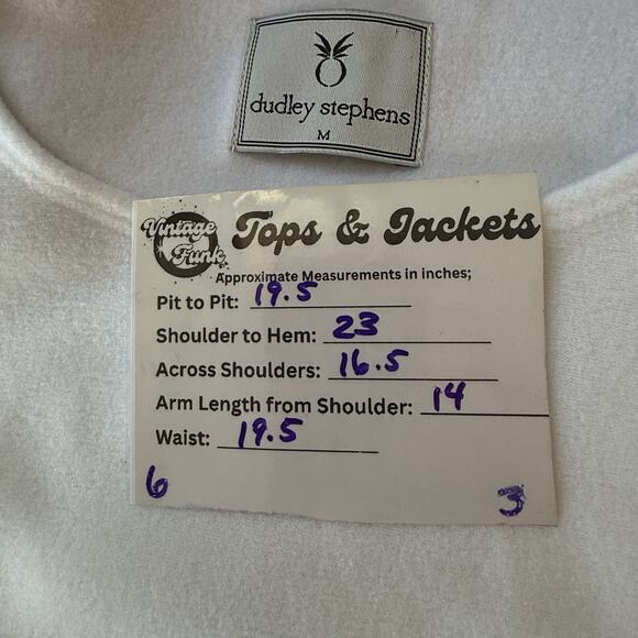 Dudley Stephens Park Slope Fleece Top White Size M 3/4 Sleeve Pullover - Picture 10 of 10